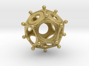 Super Accurate Roman Dodecahedron ( Exact replica) in Natural Brass
