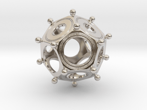 Super Accurate Roman Dodecahedron ( Exact replica) in Rhodium Plated Brass