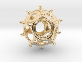 Super Accurate Roman Dodecahedron ( Exact replica) in 14K Yellow Gold