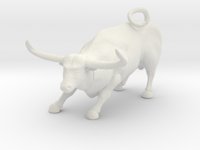 HO Scale Longhorn in White Natural Versatile Plastic