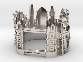 London Skyline - Cityscape Ring in Platinum: 5.5 / 50.25