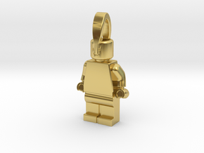 MiniFig Pendant Half Size in Polished Brass