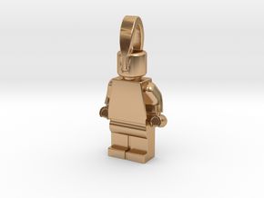 MiniFig Pendant Half Size in Polished Bronze
