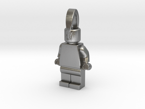 MiniFig Pendant Half Size in Natural Silver