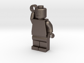 MiniFig Keychain in Polished Bronzed-Silver Steel