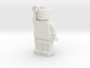 MiniFig Keychain Hollow in White Natural Versatile Plastic