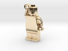 MiniFig Keychain Hollow in 14k Gold Plated Brass