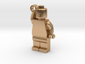 MiniFig Keychain Hollow in Polished Bronze