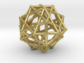 Truncated octahedron starcage in Natural Brass