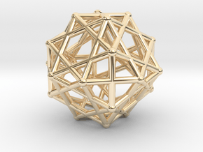 Truncated octahedron starcage in 14K Yellow Gold