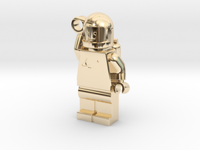 MiniFig Classic Space Keychain in 14k Gold Plated Brass