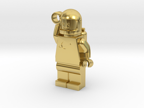 MiniFig Classic Space Keychain in Polished Brass