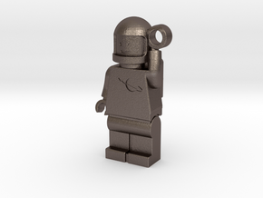 MiniFig Classic Space Keychain Mirror in Polished Bronzed-Silver Steel
