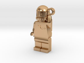 MiniFig Classic Space Keychain Mirror in Polished Bronze