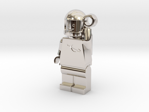 MiniFig Classic Space Keychain Mirror in Platinum