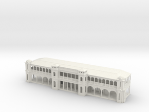 Barstow Harvey House Backdrop model Z scale in White Natural Versatile Plastic