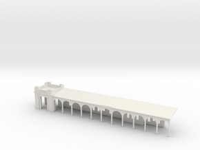 Barstow Harvey House Side Wing Backdrop Z scale in White Natural Versatile Plastic