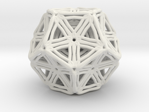 Dodecahedron  inside dodecahedron in White Natural Versatile Plastic