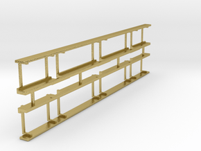 VR Z Van Steps 3 Axle (Plastic or Brass) 1:87Scale in Natural Brass