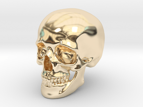Skull For your desktop in 14k Gold Plated Brass