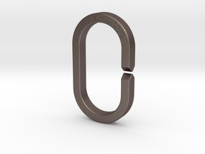 LARGE RING (Quick-Release Key System) in Polished Bronzed-Silver Steel
