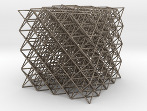 512 Tetrahedrons in Matte Bronzed-Silver Steel