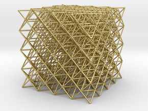 512 Tetrahedrons in Natural Brass