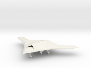 Northrop Grumman X-47B UCAS w/Landing Gear in White Natural Versatile Plastic: 1:100