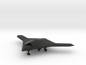 Northrop Grumman X-47B UCAS w/Landing Gear in Black Premium Versatile Plastic: 1:100