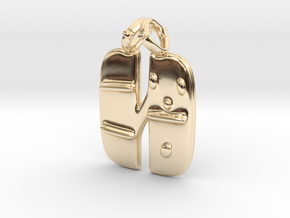 Amulet - windy in 14k Gold Plated Brass