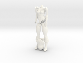 Adora Full Figure with Gun VINTAGE in White Processed Versatile Plastic