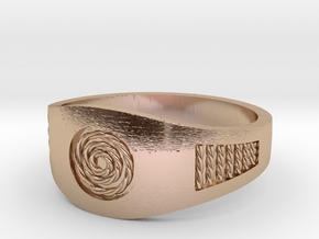 Ornamental Ring for him  in 14k Rose Gold