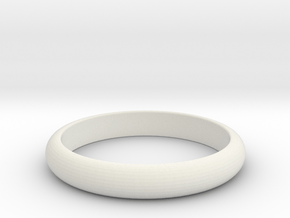 Wedding Band (classic ring)  in White Natural Versatile Plastic: 5 / 49