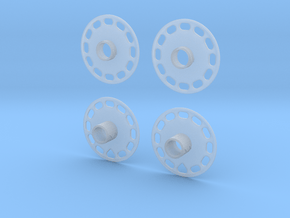 1/20 Penske wheel covers in Smooth Fine Detail Plastic