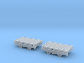 N Gauge Luggage Wagon (x2) in Smooth Fine Detail Plastic