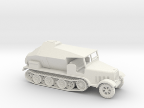 Sd.Kfz. 7/3 Half-Track Artillery Tractor 1/144 in White Natural Versatile Plastic