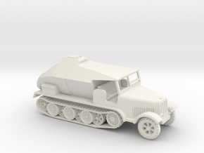 Sd.Kfz. 7/3 Half-Track Artillery Tractor 1/100 in White Natural Versatile Plastic