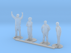 HO Scale Standing People 3  in Tan Fine Detail Plastic