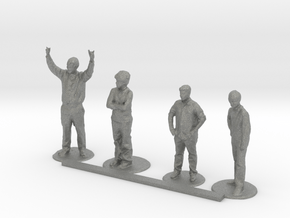 S Scale Standing People 3 in Gray PA12