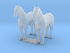 HO Scale Draft Horses in Smooth Fine Detail Plastic