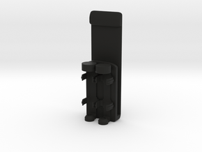 MOLLE Webbing Mounted 2x AAA Battery Holder in Black Premium Versatile Plastic