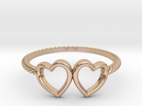 Hearts Roped-in in 14k Rose Gold