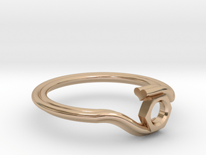 Engagement ring #Nut in 14k Rose Gold Plated Brass: 7 / 54
