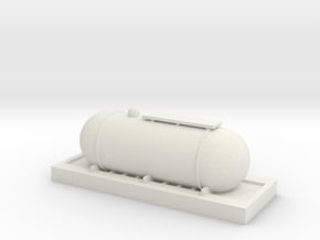 HO Scale Propane Tank in White Natural Versatile Plastic