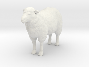 S Scale Sheep in White Natural Versatile Plastic