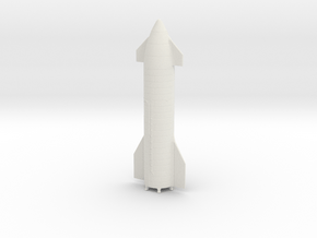 SpaceX Starship SN8 in White Natural Versatile Plastic: 1:600