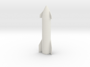 SpaceX Starship SN8 (flight) in White Natural Versatile Plastic: 1:600
