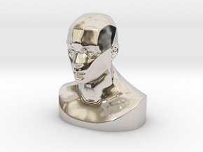 "Mr. McHar" Head Reference in Rhodium Plated Brass