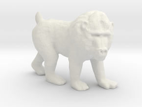 Printle Animal Mandrill 01 - 1/24 in White Natural Versatile Plastic