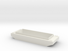 O Scale Barge in White Natural Versatile Plastic